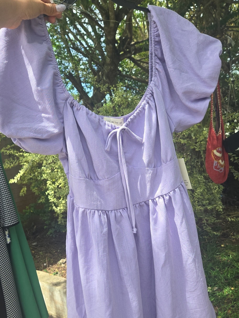 Lilac Puff-Sleeve Kids Dress - Charming Casual